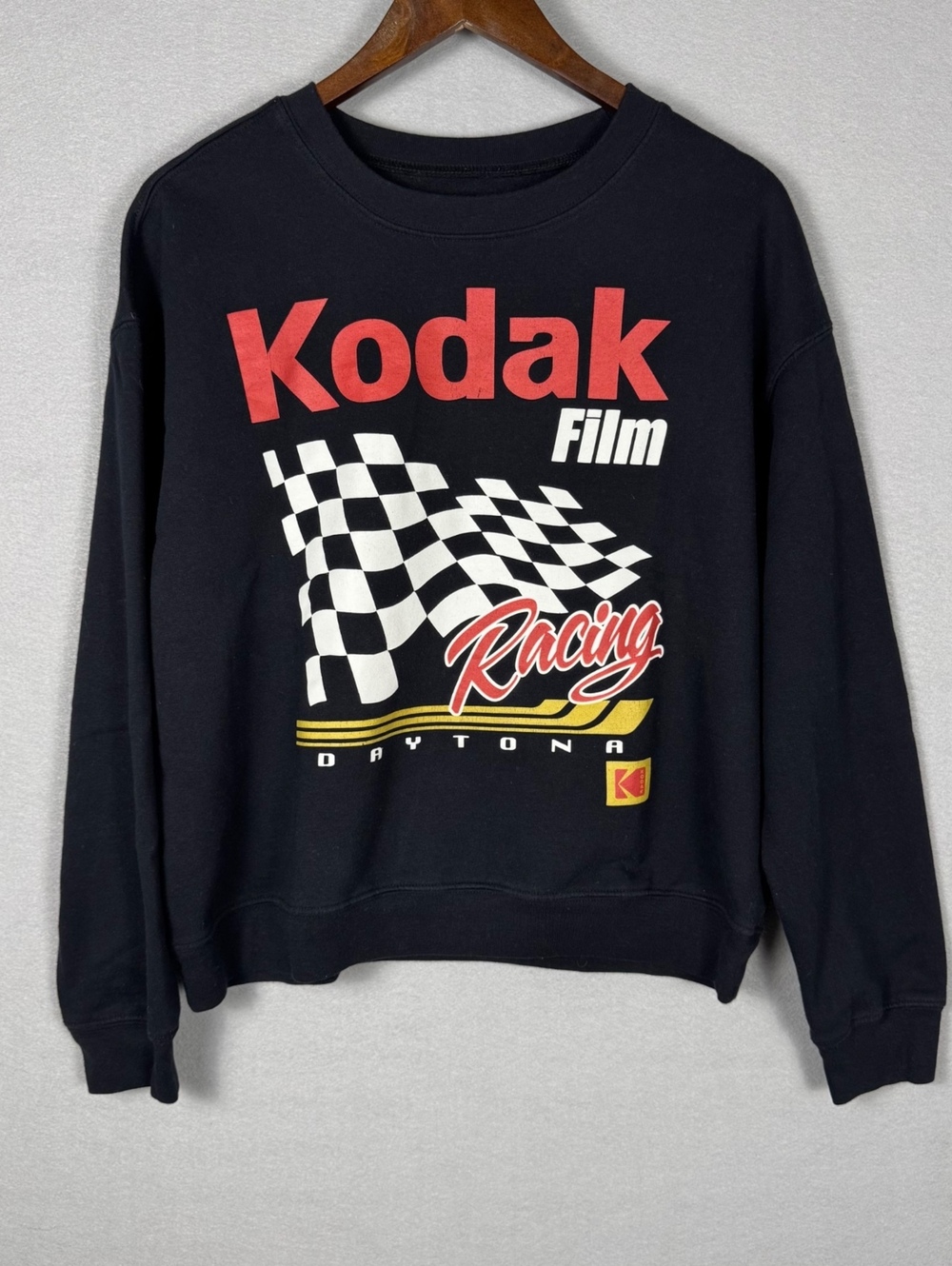 Kodak Film Racing Daytona Sweatshirt Men's XL Black NASCAR